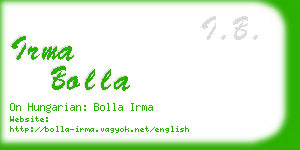 irma bolla business card